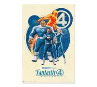 Grupo Erik: Poster Marvel i Fantastici Quattro - Poster da parete Marvel / 91,5 x 61 cm incorniciabile, gadget regalo, decorazione parete