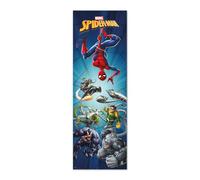 Grupo Erik: Poster da Porta Marvel Spiderman | Poster da parete Spiderman 53 x 158 cm, Poster da muro con carta lucida e incorniciabile, Spiderman Gadget