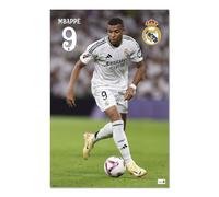 Grupo Erik: Poster Mpabbe Real Madrid 2024/2025 | Poster da parete del Real Madrid 61 x 91,5 cm, Poster da muro con carta lucida e incorniciabile, Real Madrid Gadget