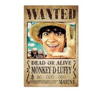 Grupo Erik: Poster One Piece - Monkey Luffy Wanted | Cappello di Paglia, 61 x 91,5 cm, Carta lucida e incorniciabile