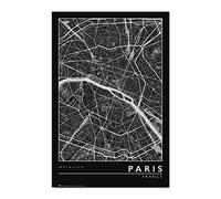 Grupo Erik: Poster Paris City Map | Poster da parete City Map, 61x91,5cm, carta lucida | Poster da muro, incorniciabile, decorazione casa | Poster camera da letto,poster mappa, poster cartina