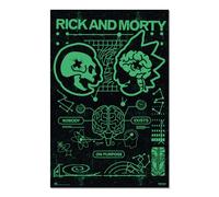Grupo Erik: Poster Rick & Morty - Nobody Exist on Purpose | Poster da parete Rick e Morty, 61 x 91,5 cm, Poster da muro con carta lucida e incorniciabile, Rick e Morty Gadget