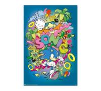 Grupo Erik: Poster SONIC |Scrivania gaming, Gaming, v 91.5 x 61 cm incorniciabile, merchandising vintage, poster arte pop/Decorazioni casa, decorazione cameretta