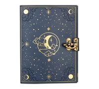 Grupo Erik: Quaderno A5 Astrale in pelle vegana - Taccuino in Eco pelle| Diario astrologia per appunti, diario, ufficio/Idee regalo ragazza, quaderno blu