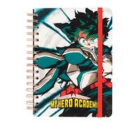Grupo Erik: Quaderno ad anelli My Hero Academia | Quaderno A5, copertina rigida, chiusura elastica, carta di alta qualità, pagine puntinate, ideale come bullet journal o quaderno appunti