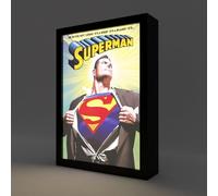 Grupo Erik: Quadro LED DC Comic Superman Lamina decorativa Illuminata per cameretta ragazza, stanza bambine/Decorazione Superman Ufficiale Gadget