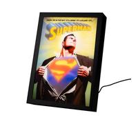 Grupo Erik: Quadro LED DC Comic Superman Lamina decorativa Illuminata per cameretta ragazza, stanza bambine/Decorazione Superman Ufficiale Gadget