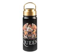 Grupo Erik: Bottiglia termica 550 ml Queen | Borraccia termica a doppia parete in acciaio inox, chiusura ermetica e manico, BPA free, ideale come i Queen gadget ufficiali