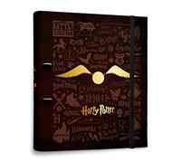 Grupo Erik: Raccoglitore A4 Harry Potter, Raccoglitore a 2 anelli con elastico e copertina rigida in cartone, 32 x 27 cm, Cartellina portadocumenti A4, Raccoglitore ad anelli Harry Potter