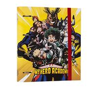 Grupo Erik: Raccoglitore A4 My Hero Academia, Raccoglitore a 4 anelli con elastico e copertina rigida in cartone, 32 x 27,5 cm, Cartella Portadocumenti A4, Raccoglitore anime