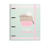 Grupo Erik: Raccoglitore A4 Pusheen, Raccoglitore a 4 anelli con elastico e copertina rigida in cartone, 32 x 27,5 cm, Cartella Portadocumenti A4, Cancelleria Pusheen
