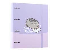 Grupo Erik Raccoglitore ad Anelli A4 Pusheen Moments - Raccoglitore a 4 Anelli con Elastico e Copertina Rigida in Cartone per la Scuola | Cancelleria Gatto Gadget