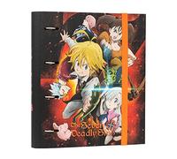 Grupo Erik: Raccoglitore A4 The Seven Deadly Sins, Raccoglitore a 4 anelli con elastico e copertina rigida in cartone, 32 x 27,5 cm, Cartella Portadocumenti A4, Raccoglitore anime