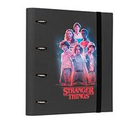 Grupo Erik: Raccoglitore A4 Stranger Things, Raccoglitore a 4 anelli con elastico e copertina rigida in cartone, 32 x 27,5 cm, Cartella Portadocumenti A4, stranger Things Gadget