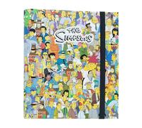 Grupo Erik: Raccoglitore A4 The Simpsons, Raccoglitore a 4 anelli con elastico e copertina rigida in cartone, 32 x 27,5 cm, Cartella Portadocumenti A4