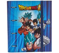 Grupo Erik: Raccoglitore Organizer Dragon Ball | Raccoglitore ad anelli A4 con fogli e divisori, con chiusura elastica, include block di 100 fogli A4, separatori pagine e cartella portadocumenti