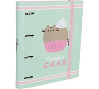 Grupo Erik: Raccoglitore Organizer Pusheen | Raccoglitore ad anelli A4 con fogli e divisori, con chiusura elastica, include block di 100 fogli A4, separatori pagine e cartella portadocumenti