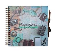 Grupo Erik: Scrapbooking Album Vintage Travel | Album fotografico fai da te, 26x26cm, con 40 pagine | Album a pagine bianche ideale come scrapbook, album da viaggio o album foto da personalizzare