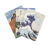 Grupo Erik: Set 3 Quaderni A5 The Great Wave of Kanagawa | Pack 3 Quaderni A5 da personalizzare, quaderni appunti con copertina flessibile, carta d'avorio 80g/m², Hokusai Collection