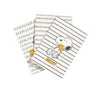 Grupo Erik: Set 3 Quaderni A5 Snoopy | Pack 3 Quaderni A5 da personalizzare, quaderni appunti con copertina flessibile, carta d'avorio 80g/m², Snoopy Cancelleria