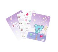 Grupo Erik: Set 3 Quaderni A6 di BT21 THE JOURNEY MANG| Pack 3 Quaderni A6 da personalizzare, Quaderno piccolo con copertina flessibile, carta d'avorio 80g/m², K-pop merch | BT21 regalo