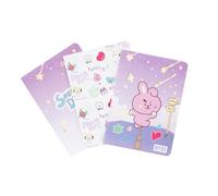 Grupo Erik: Set 3 Quaderni A6 di BT21 THE JOURNEY MANG| Pack 3 Quaderni A6 da personalizzare, Quaderno piccolo con copertina flessibile, carta d'avorio 80g/m², K-pop merch | BT21 regalo