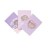 Grupo Erik: Set 3 Quaderni A6 Lilla Pusheen | Pack 3 Quaderni A6 da personalizzare, Quaderno piccolo con copertina flessibile, carta d'avorio 80g/m², Pusheen box Kawaii