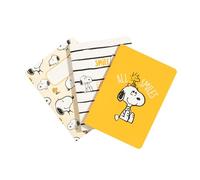 Grupo Erik Set 3 Quaderni A6 Snoopy - Set Quaderni per Appunti: Bullet Journal Puntinato, a Righe e a Pagine Bianche con Copertina Flessibile, 64 Pagine ciascuno | Cancelleria, Regalo Snoopy