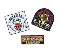 Grupo Erik: Toppe Stranger Things - Set Toppe Termoadesive Stranger Things, Set 3 Toppe adesive per Tessuti, Patch Personalizzate di Stranger Things, Stranger Things Gadget