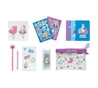 Grupo Erik: Set Cancelleria Disney Alice | Kit di Cancelleria con 3 Quaderni A6, Penna e Matita, 4 Evidenziatori, Clips, Note adesive, Stickers e Astuccio Alice nel Paese delle Meraviglie