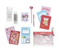 Grupo Erik: Set Cancelleria Ketnipz Bean | Kit di Cancelleria con 3 Quaderni A6, Penna e Matita, 4 Evidenziatori, Clips, Note adesive, Stickers e Astuccio Ketnipz
