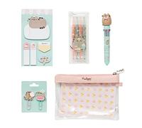 Grupo Erik: Set Cancelleria Pusheen | Kit di Cancelleria di Pusheen con Penna Multicolore, 4 Evidenziatori, Clips, Note adesive e Astuccio Pusheen, Cancelleria Rosa, Licenza Ufficiale