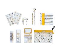 Grupo Erik Set Cancelleria Snoopy Peanuts | Kit di Cancelleria con 3 Quaderni A6, Penna e Matita, 4 Evidenziatori, Clips, Note adesive, Stickers e Astuccio Piccolo Snoopy
