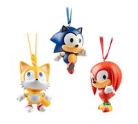 Grupo Erik: Set Decorazioni di Natale Sonic, Tails, Knuckles | Set di 3 Addobbi Natalizi personalizzati di Sonic, dipinti a mano, con cordoncino