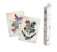 Grupo Erik: Set di 2 Mini Poster Harry Potter | Pack di 2 Poster da parete di Harry Potter, 38 x 52 cm, Poster da muro con carta lucida + Adesivo incluso, Harry Potter Gadget, Poster Bambini