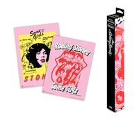 Grupo Erik: Set di 2 Mini Poster Rolling Stones | Pack di 2 Poster da parete dei Rolling Stones, 38 x 52 cm, Poster da muro con carta lucida + Adesivo incluso, Rolling Stones Gadget