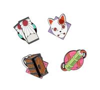 Grupo Erik Set di perni Demon Slayer - 4 spille - Sonic regalo anime manga Demon Slayer Merchandising