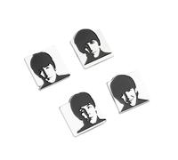 Grupo Erik: Set di 4 Spille rock in metallo con design The Beatles Spille personalizzate - Accessori rock, spille gioiello per vestiti, gadget The Beatles