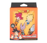 Grupo Erik Set di 4 spille smaltate - Dragon Ball Super Manga | Spille carine, spille da borsa | Dragon Ball Regali sotto i 6,8 kg, regali anime per amici