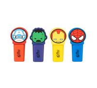 Grupo Erik Set Evidenziatori Marvel Avengers - 4 Mini Evidenziatori | Colori Assortiti con Topper 3D, Set Cancelleria Scuola, Marvel Legends
