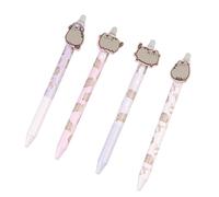 Grupo Erik Set Penne Cancellabili Blu Pusheen Cat - Set Cancelleria 4 Penne Gel Blu a Scatto con Gomma | Pusheen Cancelleria Gadget: Regalo Bambina 7 Anni
