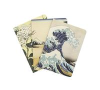 Grupo Erik: Set 3 Quaderni A6 The Great Wave of Kanagawa | Pack 3 Quaderni A6 da personalizzare, quaderni appunti con copertina flessibile, carta d'avorio 80g/m², Hokusai Collection