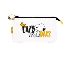 Grupo Erik Snoopy Peanuts Astuccio 3 Scomparti | Astuccio Scuola Portapenne | con Cerniera, Back to School, Cancelleria Scuola Media e Ufficio, 21 x 11,8 cm, Snoopy Gadget