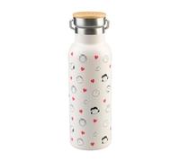 Bottiglia di acqua isotermica Erik in acciaio inox, Peanuts Snoopy (Cuori)