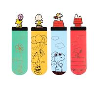 Erik Segnalibri Snoopy Peanuts - 4 metallo divertenti - Idea regalo bambini e professori