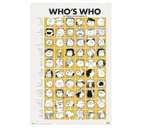 Grupo Erik: Poster Snoopy Who’s Who/Peanuts, Personaggi Snoopy - poster da parete ufficiale / 91,5 x 61 cm, incorniciabile - poster decorativo vintage