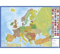 Grupo Erik: Sottomano Carte d'Europe in francese, Tappetino da scrivania rigido, 49,5 x 34,5 cm, Sottomano scrivania grande, sottomano scrivania bambini, tappetino interattivo o tovaglietta colazione