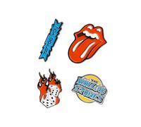 Grupo Erik: Set Spille The Rolling Stones | Set 4 Spillette Personalizzate di Rolling Stones, Spille Smaltate in metallo, Rolling Stones Gadget, Idea regalo Rolling Stones