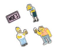 Grupo Erik: Set di 4 Spille in metallo The Simpsons | Spille personalizzate - Accessori, spille gioiello per vestiti, gadget Simpsons