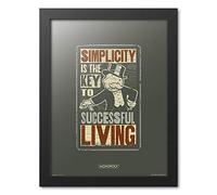 Grupo Erik - Stampa Decorativa Con Cornice | Art Print Illustration | Monopoly Simplicity, 35 x 45 cm